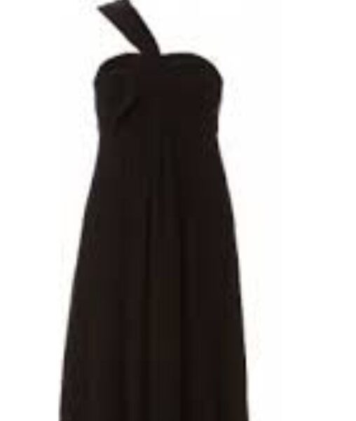 Robe Longue noir en soie neuve