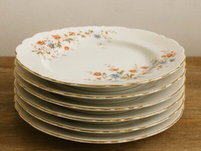Lot 6 assiettes porcelaine