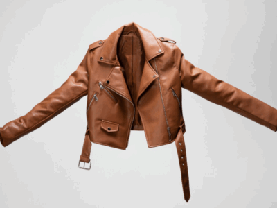 veste cuir marron