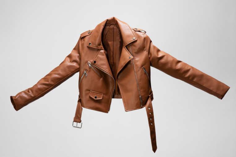 veste cuir marron