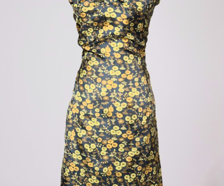 robe jaune fleurie 38
