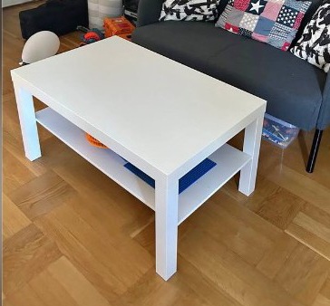 table basse blanche