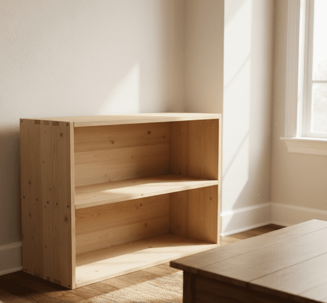Meuble Bas de Rangement Beige